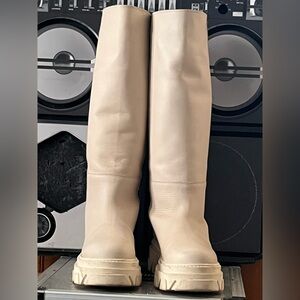 AHOLHA Leather Moon Boots Knee-High Boots